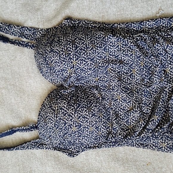 Niptuck swim blue cream women bathing suit swimsuit size 6 - Picture 3 of 8